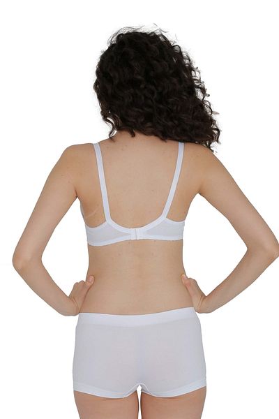 Yevda 1611 Sutien Pieptănat Bumbac Culoare Albă
