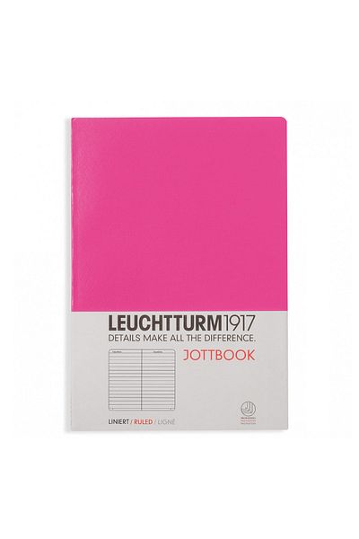 Leuchtturm1917 Jottbook Medium Size, Striped, New Pink Cover