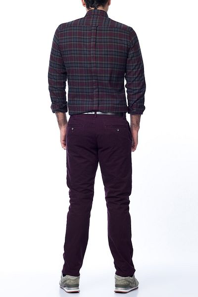 Koton Men's Burgundy Trousers 6KAM49525OW