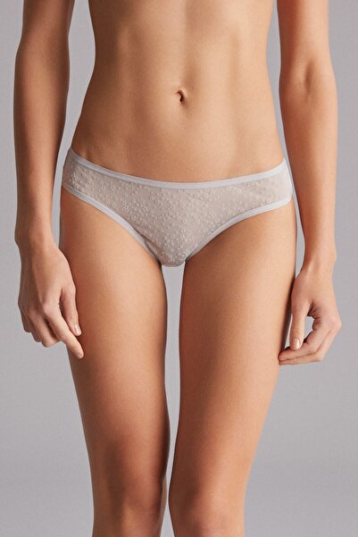 Penti Gümüş Gri Flock Brazilian Külot