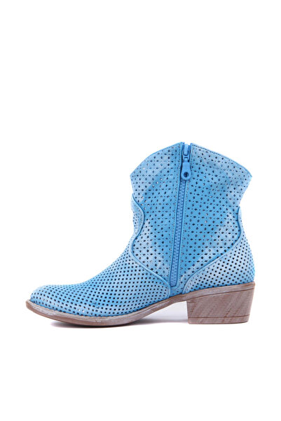 SailLakers - Γυναικεία Μποτάκια Γνήσιο Δερμάτινο Μπλε 105-2500-VENUS