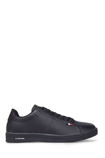 U.S. Polo Assn. Unisex Black Lace-Up Sneaker Shoes FRANCO