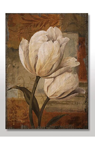 Cakatablo 50cmX70cm Ahşap Tablo Beyaz Zambak Görseli