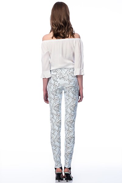 SELECT Kadın Soluk Mavi Floral Pantolon S041/0504/005