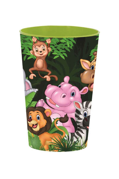 Herevin Hayvanlar Alemi 340 Ml Plastik Bardak - Parti, Piknik, Günlük /