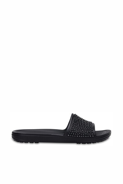 Crocs Papuci negri pentru femei SLOANE EMELLISHED SLIDE100529262
