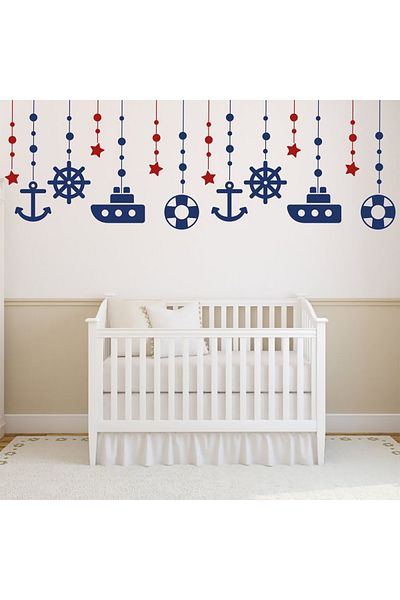 Tilki Dünyası The Boy Who Will Be a Captain XL Sailor Baby and Kids Room Wall Sticker