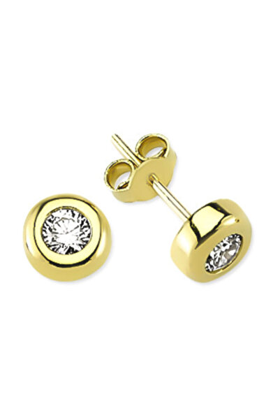 Glorria Kadın Altın Tektaş Küpe VK0596