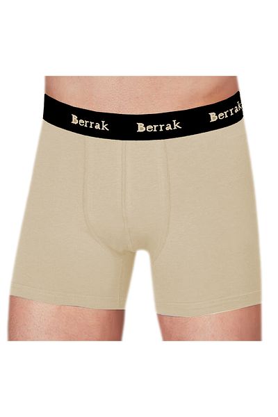 Berrak Ανδρικό μπεζ 6 πακέτο Lycra Modal FlexibleBoxer ELF568BER4476CCM6