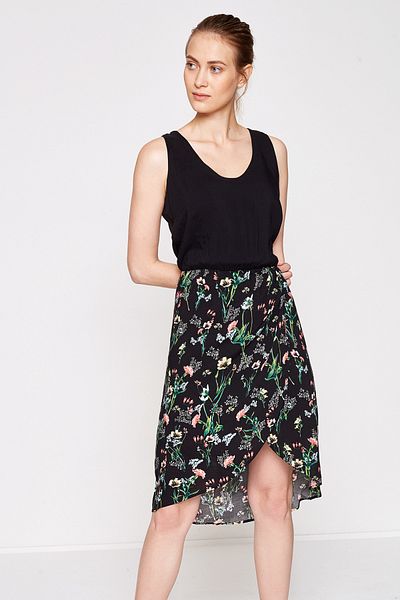 Koton Women's Black Patterned Dress 7YAK88147OW