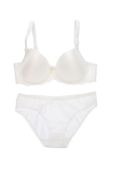 Orkide Women's Ecru Plus Size Unpadded Bra Set NIKOL