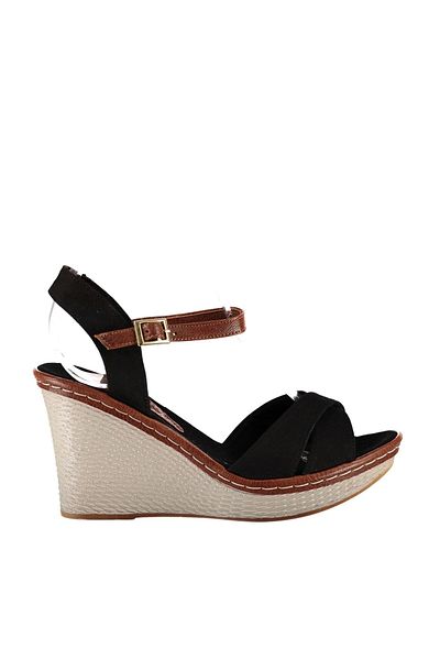 Fox Shoes Black Women's Wedge Heeled Shoes 9674040205