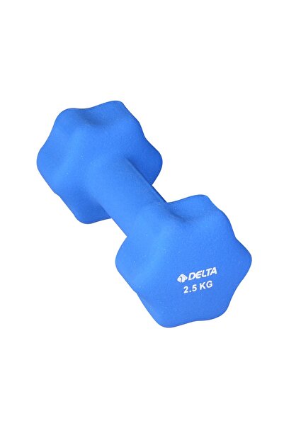 Delta 2,5 Kg x 1 Adet Deluxe Neopren Kaplı Mavi Demir Dambıl