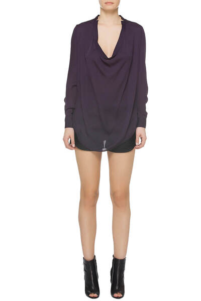 Haute Hippie Kadın Mor Bluz Return Of The Cowl - HAU01101006