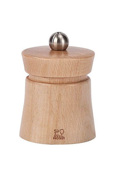 Peugeot 8 cm Wide Natural Wooden Baya Salt Mill