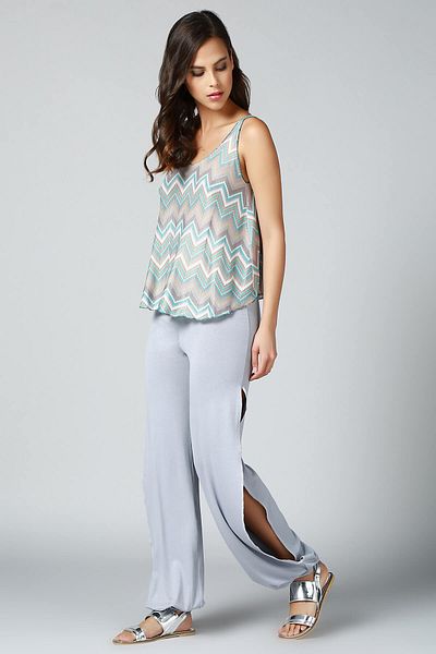 Quincey Women's Gray Shalwar Cut Trousers DP3006