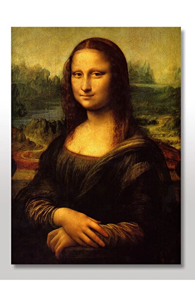 Cakatablo 50cmX70cm Ahşap Tablo Mona Lisa Baskılı