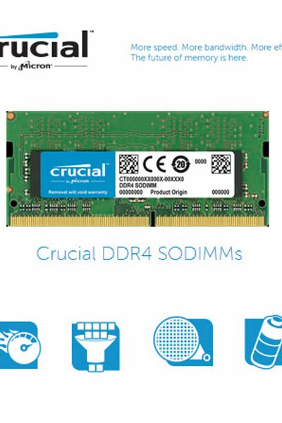 Crucial 8 جيجابايت DDR4 2400 ميجا هرتز ملحوظة CT8G4SFD824A