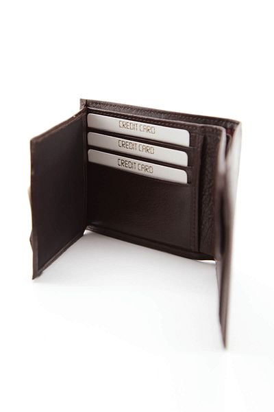 LABALABA Men's Black Leather Wallet