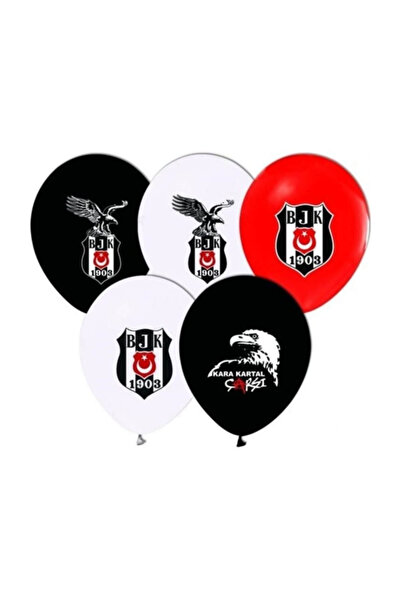 BalonEvi Balon Beşiktaş Baskılı Lisanslı 12 Li (1 Paket 12 Adet)