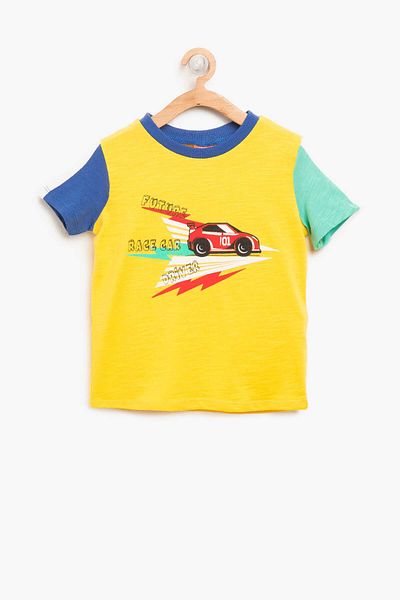 Koton Yellow Baby Boy Printed T-Shirt