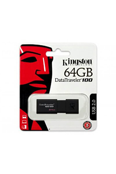 Kingston ذاكرة USB DataTraveler100 G3 سعة 64 جيجابايت USB3.0 (DT100G3/64 جيجابايت)