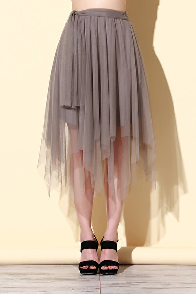 Quincey Γυναικεία τούλινη φούστα Mink EK2323