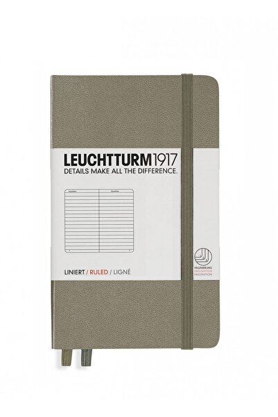 Leuchtturm1917 Blocnotes format de buzunar (A6), cu linii, copertă taupe