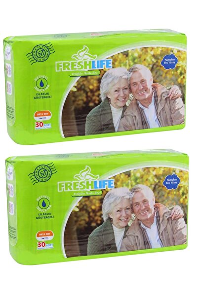 Freshlife حفاضات مريض مقاس متوسط ​​60 قطعة، مجموعة من قطعتين