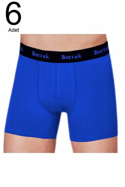 Berrak Ανδρικά Saks Blue 6 Pack Lycra Modal FlexibleBoxer ELF568BER4476CCM6
