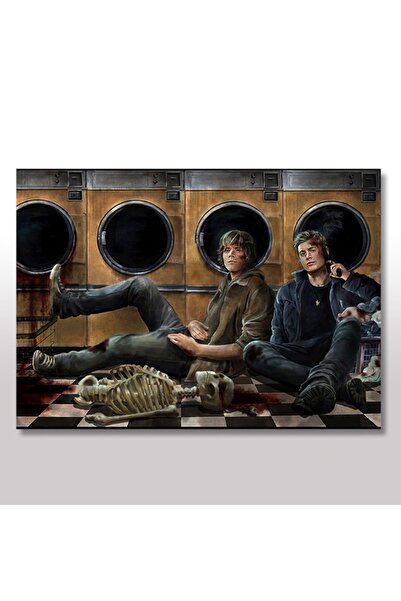 Genel Markalar Ahşap Tablo Supernatural Dean Ve Sam Winchester Baskılı