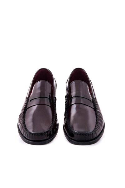 KEMAL TANCA Ανδρικά κλασικά παπούτσια από γνήσιο δέρμα Claret Red Acma 152KTE483 6223