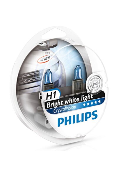 Philips PhilipsCrystalVisionH1OtomobilFarAmpulü(12258CVSM)BeyazIşık(2’Li Set+...