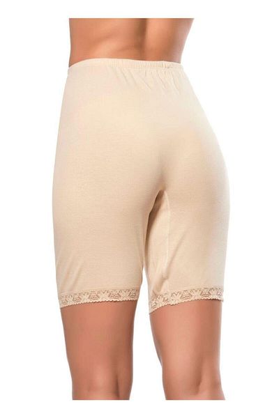 Yıldız Çamaşır Women's Skin Colored Lace Long Panties 3 Pieces 100% Cotton