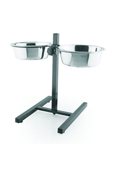Lion 1qt Ayanalabilir Ayaklı Ikili Çelik Mama Ve Su Kabı Seti 2 X 2000 ml