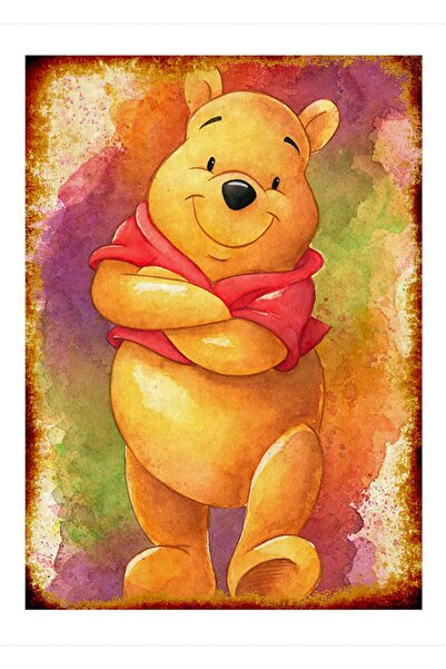 Cakatablo 25cmX35cm Ahşap Tablo Winnie The Pooh Ayı Winnie