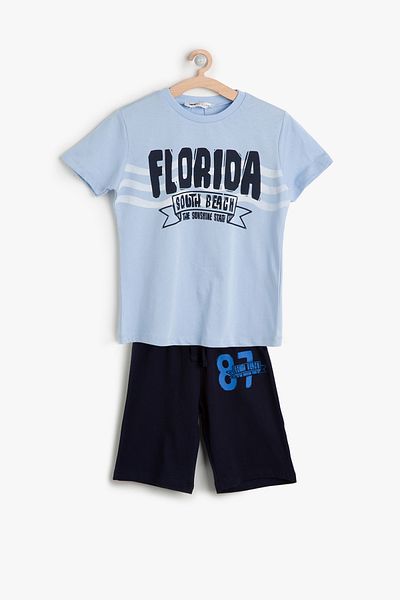 Koton Blue Boy's Bottom-Top Set 6Ykb24060Tk