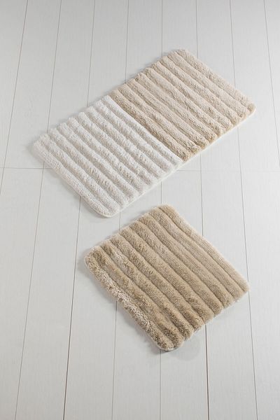 Chilai Home Σετ Soft Stone 2 - Πλένεται και αντιολισθητικό χαλί μπάνιου