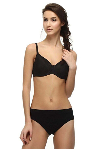 Yeni İnci Жіночий чорний бюстгальтер без кісточок, з знімними бретельками