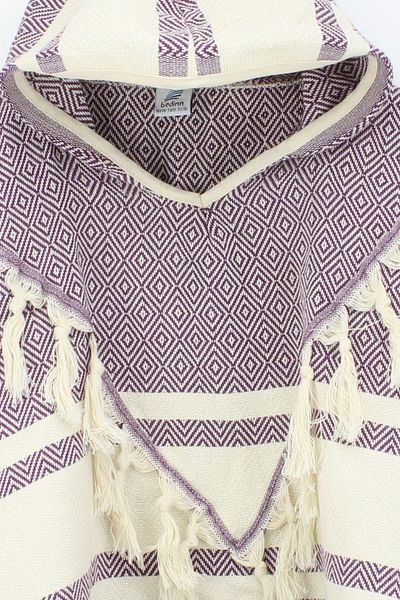 Bedinn Peshtemal Poncho Diamond Purple