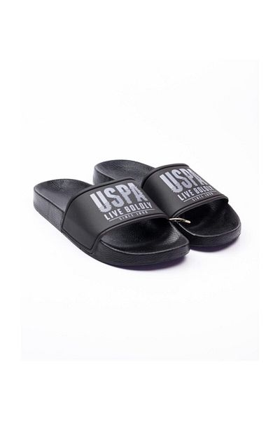 U.S. Polo Assn. Μαύρες ανδρικές παντόφλες GUSTY 100509988