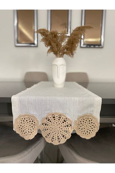 Parla Life Πλεκτό Μοτίφ Λινάρι Runner 40x140 εκ