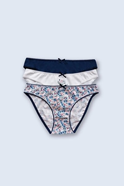 Pierre Cardin Kadın 2700 3'lü Ekonomik Paket Pamuklu Basic Brief Külot