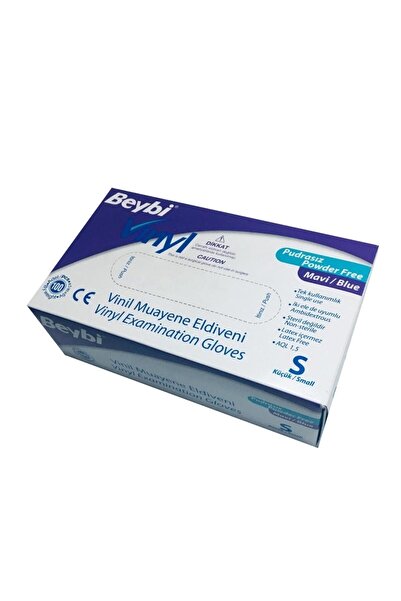 Beybi قفازات الفحص الخالية من البودرة من الفينيل 100 حزمة (قفازات)