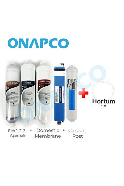 ONAPCO Eco Kapalı Kasa Su Arıtma Cihazı Filtre Seti 5 Aşamalı