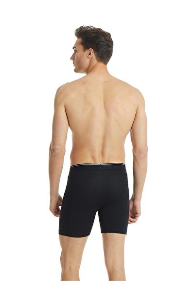 Blackspade Men's Black Boxer Cotton Long Length 9216