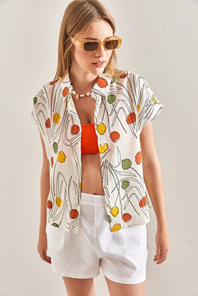 Bianco Lucci Női több mintás denevér ujjú vászoning