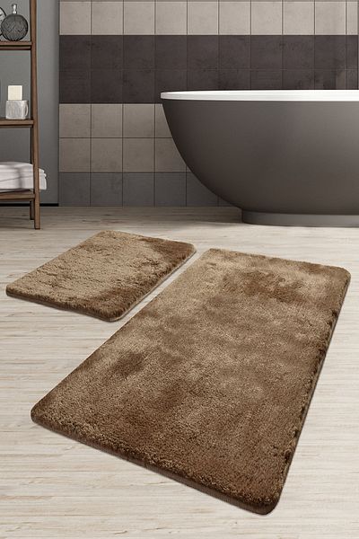 Chilai Home Acrylic Air Mink Σετ 2 τεμαχίων - Χαλί μπάνιου και πατάκι δαπέδου