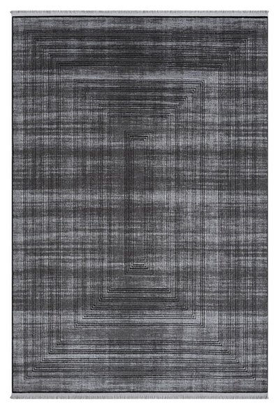 Turkrugs Zen Antrasit Yumuşak Dokulu Halı Kilim Salon Mutfak Dokuma Makine Halısı