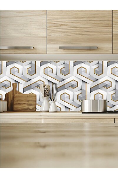 Ev Aşkı Mutfak Tezgah Arası Fayans Folyo Kaplama Stıcker